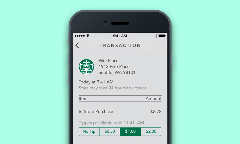 Starbucks mobile app
