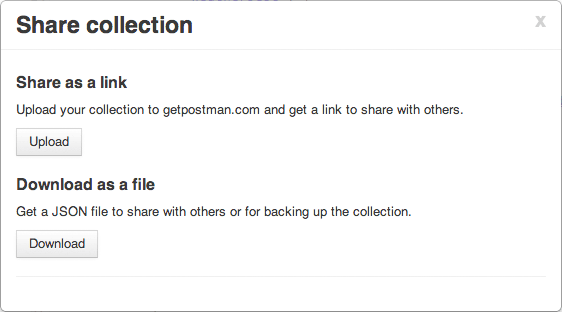 Postman REST Client: Sharing Collection