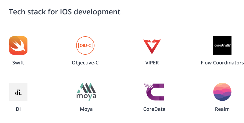 Tech stack for iOS development